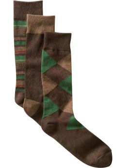 Men: Crew socks (3-pack) - dark brown