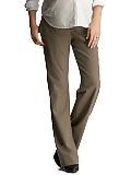 Roll panel straight pinstriped pants