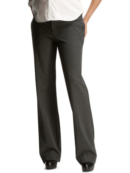 GapMaternity: No panel hip slung flare pants - charcoal gray