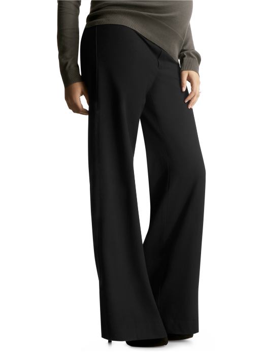 GapMaternity: Demi panel tuxedo pant - true black