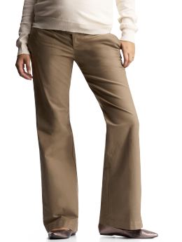 No panel hip slung flare buckle pants