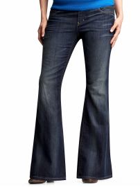 Demi panel flare jeans (distressed wash)