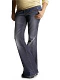 Hidden panel flare jeans (dark distressed wash)