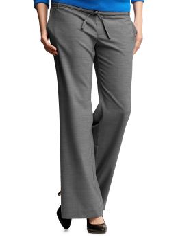 Back panel wide leg trousers