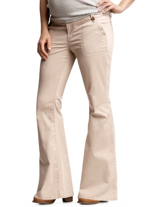 GapMaternity: Back panel flare pants - oak