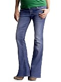 No panel boot cut jeans (distressed wash)
