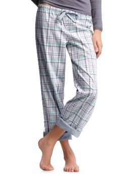 Roll-up plaid pants