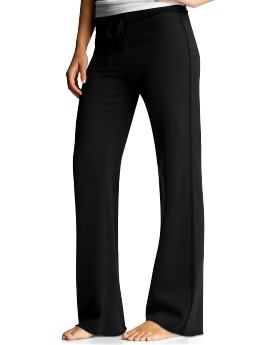 Women: Fleece pants - true black knit