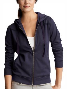 Women: Fleece hoodie - marine blue