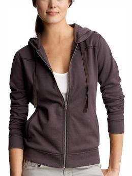 Women: Fleece hoodie - shady brown