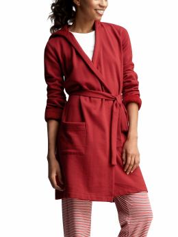 Women: Hooded robe - cinnabar red