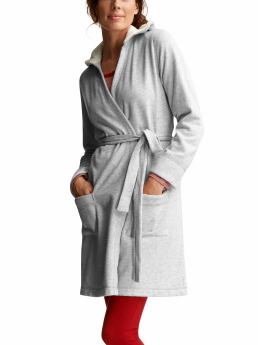Women: Hooded robe - light heather gray