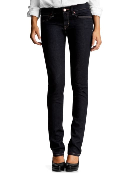 Gap Petite Always Skinny Mid Rise Jeans (Saturated Dark Wash) french chic