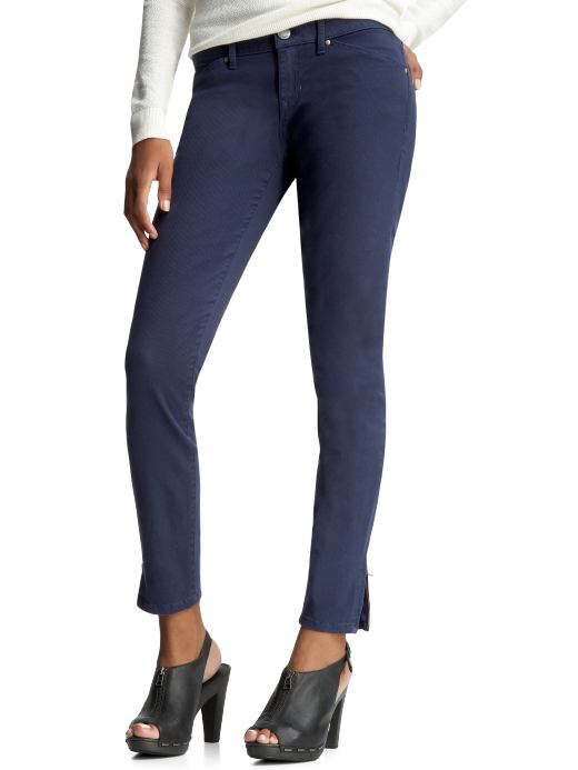 Gap Petite Skinny Ankle Zipper Jeans