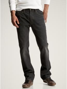 Men: Standard fit jeans (black wash) - black
