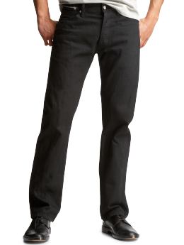 Men: Authentic fit jeans (black yarn-dye) - black