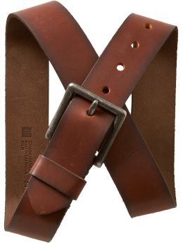 Women: Handcrafted leather belt - brown