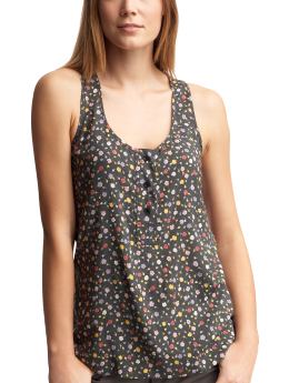Mini-floral henley tank