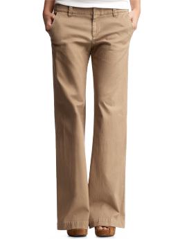 Hip slung easy flare pants