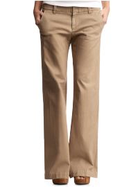 Hip slung easy flare pants