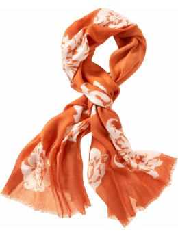 Women: Soft floral scarf - winter cider