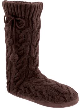 Women: Slipper booties - heath brown