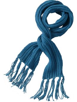 Women: Sweater knit scarf - beach umbrella