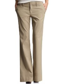Hip slung slim flare pants