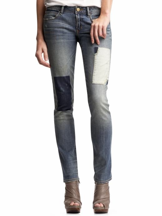 Gap Real straight patch jeans