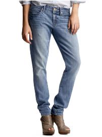 Slouchy skinny destructed jeans (light wash)