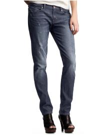 Slouchy skinny destructed jeans (medium wash)