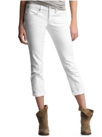 Cropped skinny jeans (white wash)