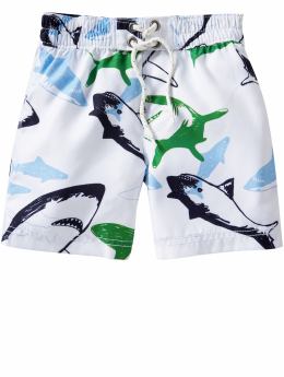 Shark-print swim trunks