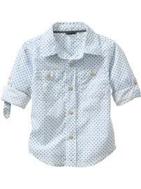 Printed roll-up shirt
