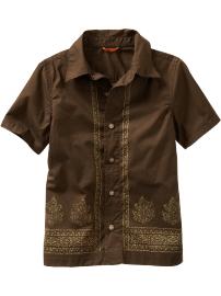 Printed border shirt
