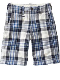 Blue plaid shorts