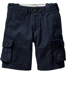 Button detail cargo shorts