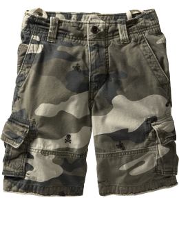 Skull camo cargo shorts