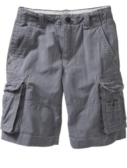 Pinstriped cargo shorts
