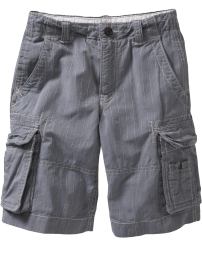 Pinstriped cargo shorts