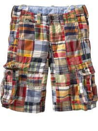 Patchwork cargo shorts