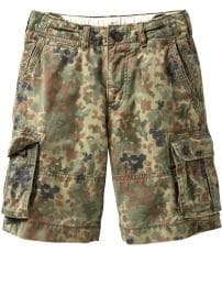Camo cargo shorts