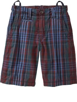 Burgundy plaid shorts