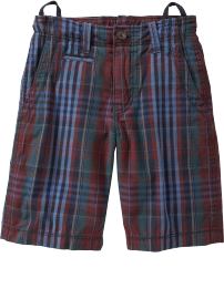 Burgundy plaid shorts