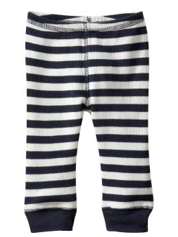 Striped waffle-knit pants