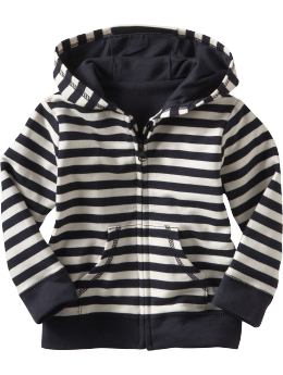Striped zip-up hoodie