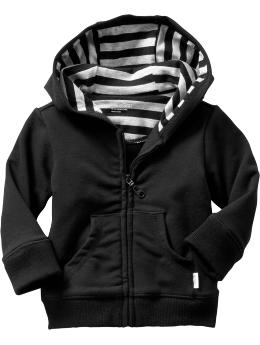 Striped zip-up hoodie