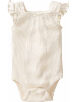 Ribbed flutter bodysuit
