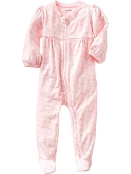 Cherry blossom full-zip one-piece