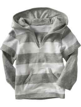 2-in-1 striped hoodie T